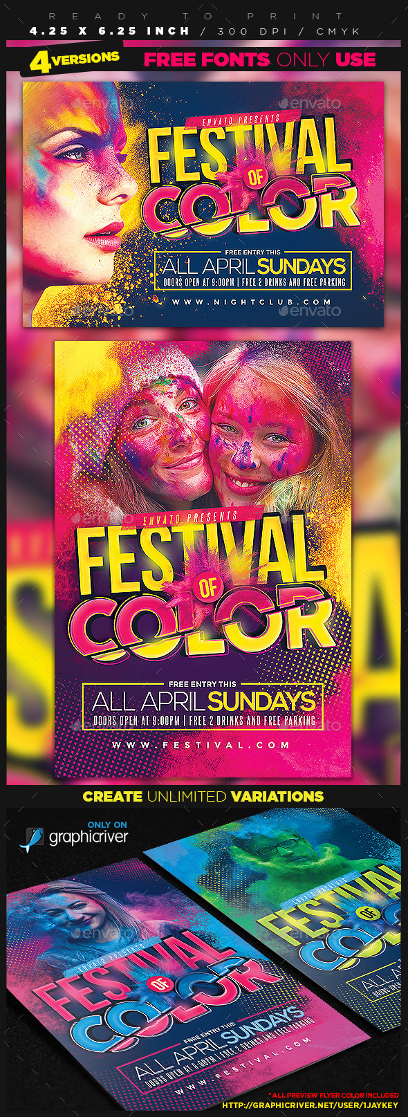 GraphicRiver Festival of Color Event Flyer 11244060 GraphicRiver Festival of Color Event Flyer 11244060