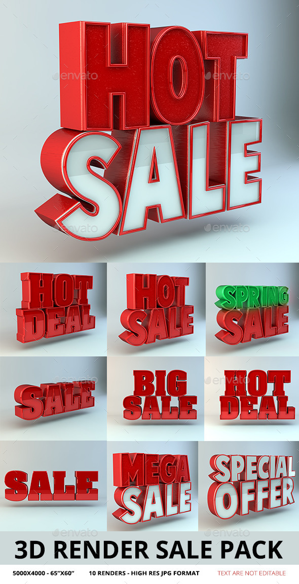 GraphicRiver 3D Render Sale Pack 11244754 GraphicRiver 3D Render Sale Pack 11244754