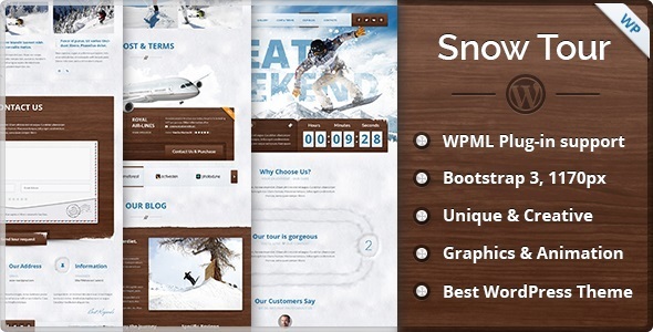 Snow Tour - Wordpress Winter Travel/Tour Theme