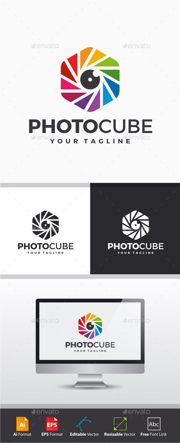 GraphicRiver Photo Cube Logo 11211502 GraphicRiver Photo Cube Logo 11211502