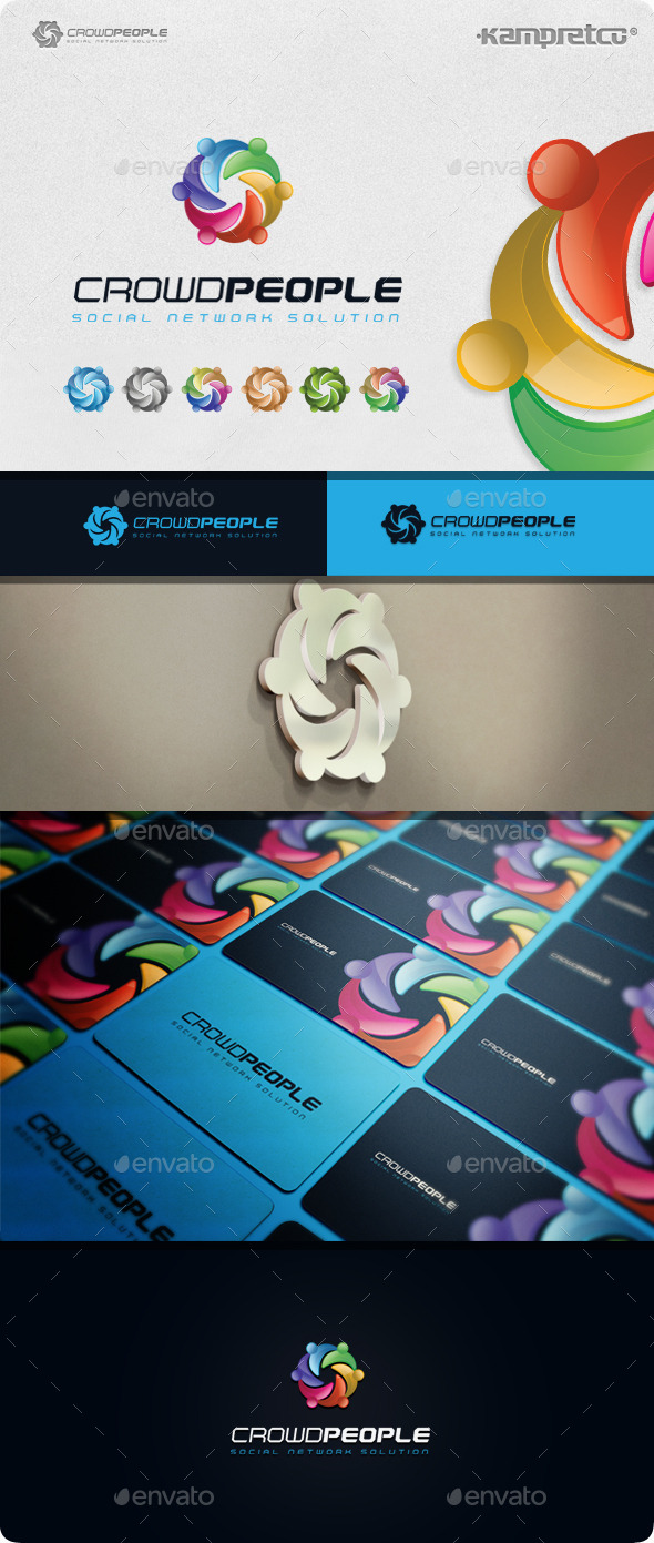 GraphicRiver Crowd People Logo 11208138 GraphicRiver Crowd People Logo 11208138