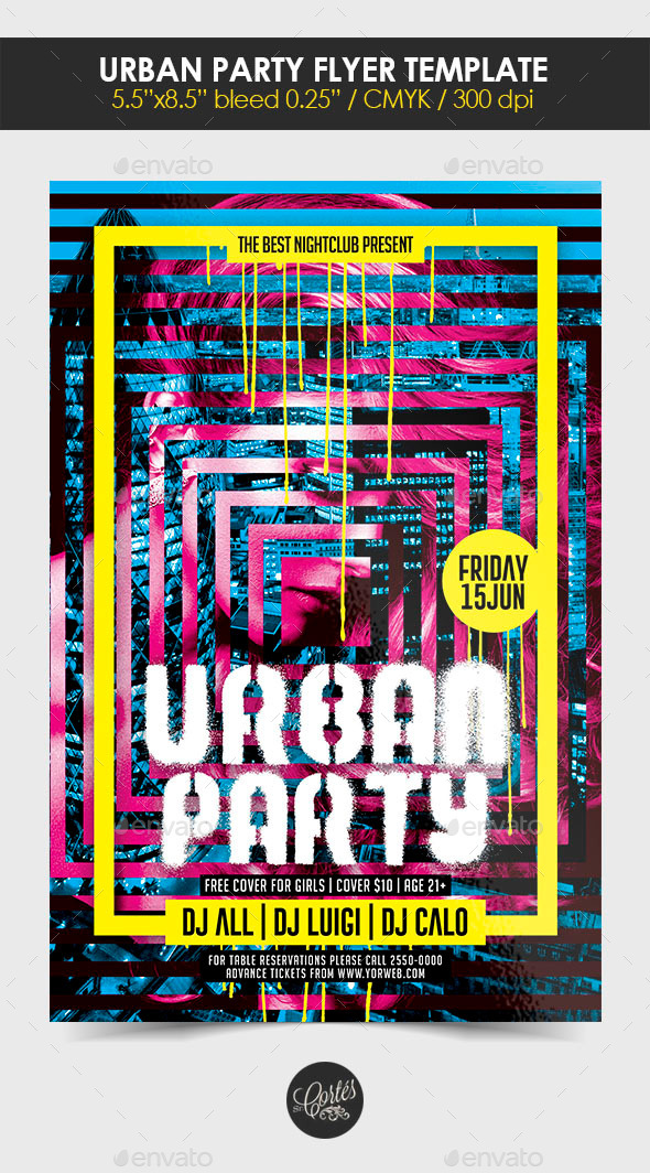 Urban Party Flyer Template (Clubs & Parties)