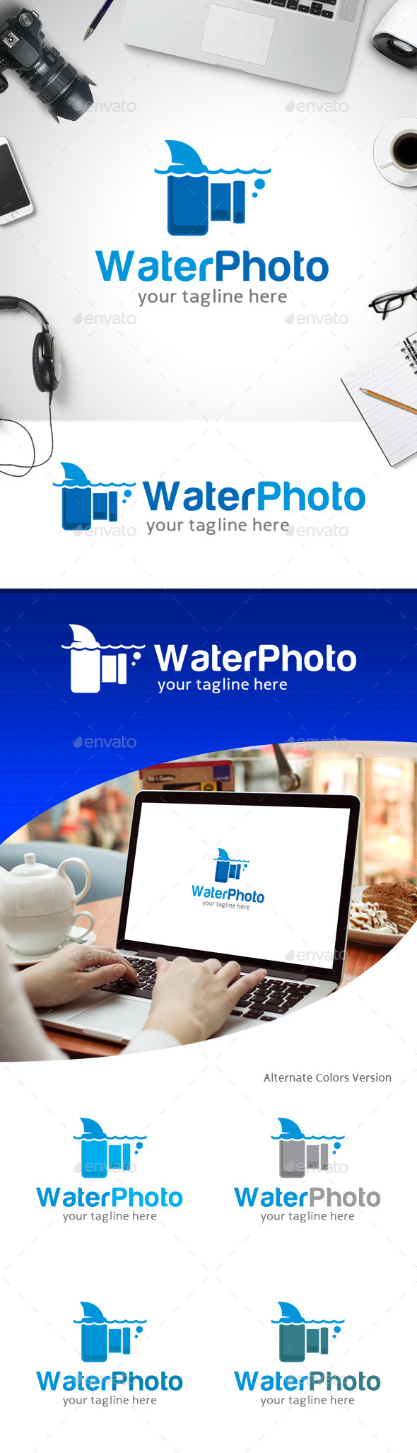 GraphicRiver Water Photo Logo 11247158 GraphicRiver Water Photo Logo 11247158