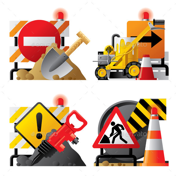 GraphicRiver Roadwork Icons 11247245 GraphicRiver Roadwork Icons 11247245