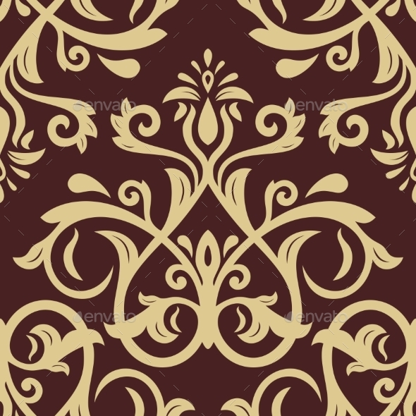 GraphicRiver Damask Seamless Pattern Golden Background 11247644 GraphicRiver Damask Seamless Pattern Golden Background 11247644