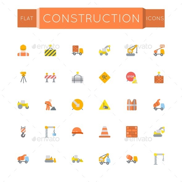 GraphicRiver Vector Flat Construction Icons 11247759 GraphicRiver Vector Flat Construction Icons 11247759