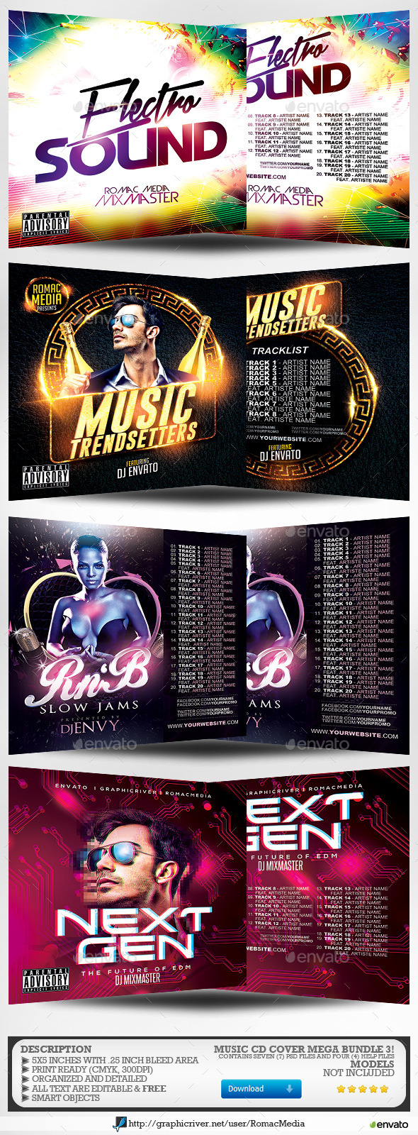 Music CD Cover Mega Bundle 3 (CD & DVD Artwork)