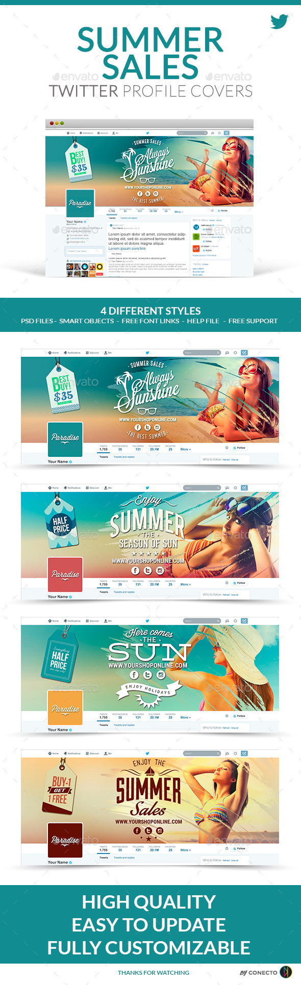 GraphicRiver Twitter Profile Cover Summer Sales 11249280 GraphicRiver Twitter Profile Cover Summer Sales 11249280