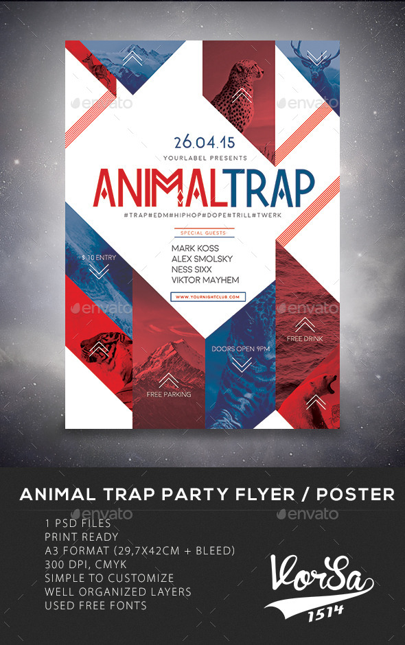 Animal Trap Party Flyer/Poster (Clubs & Parties)