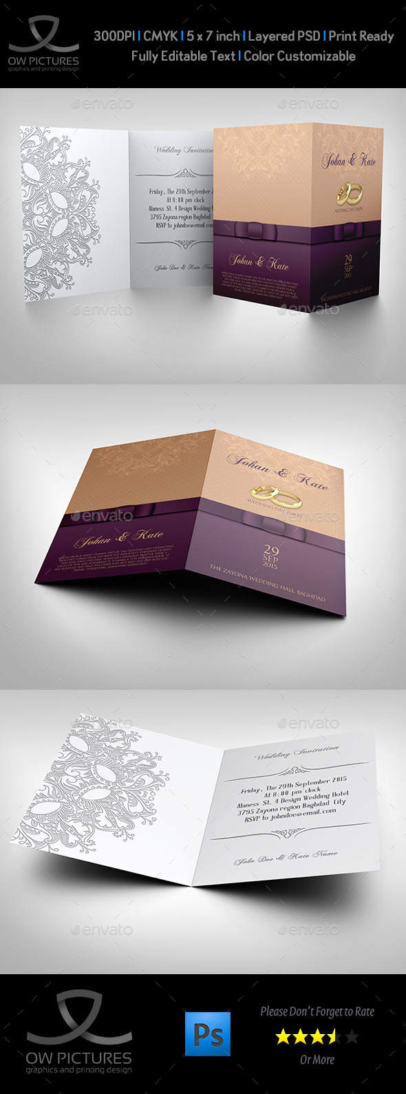 GraphicRiver Wedding Invitation Card Template Vol.10 11249866 GraphicRiver Wedding Invitation Card Template Vol.10 11249866