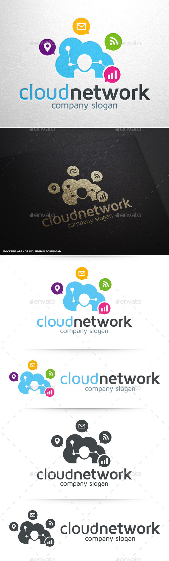 GraphicRiver Cloud Network Logo Template 11250044 GraphicRiver Cloud Network Logo Template 11250044