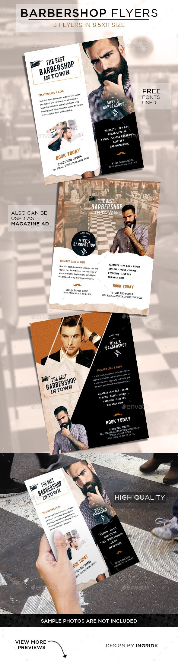 GraphicRiver Barbershop Vintage Flyers 11250101 GraphicRiver Barbershop Vintage Flyers 11250101