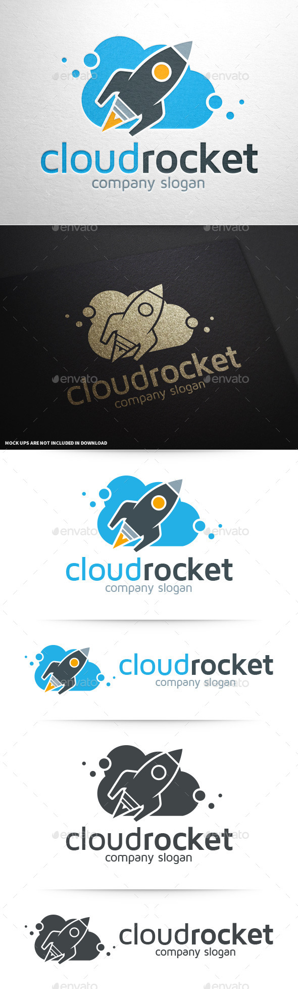 GraphicRiver Cloud Rocket Logo Template 11250272 GraphicRiver Cloud Rocket Logo Template 11250272