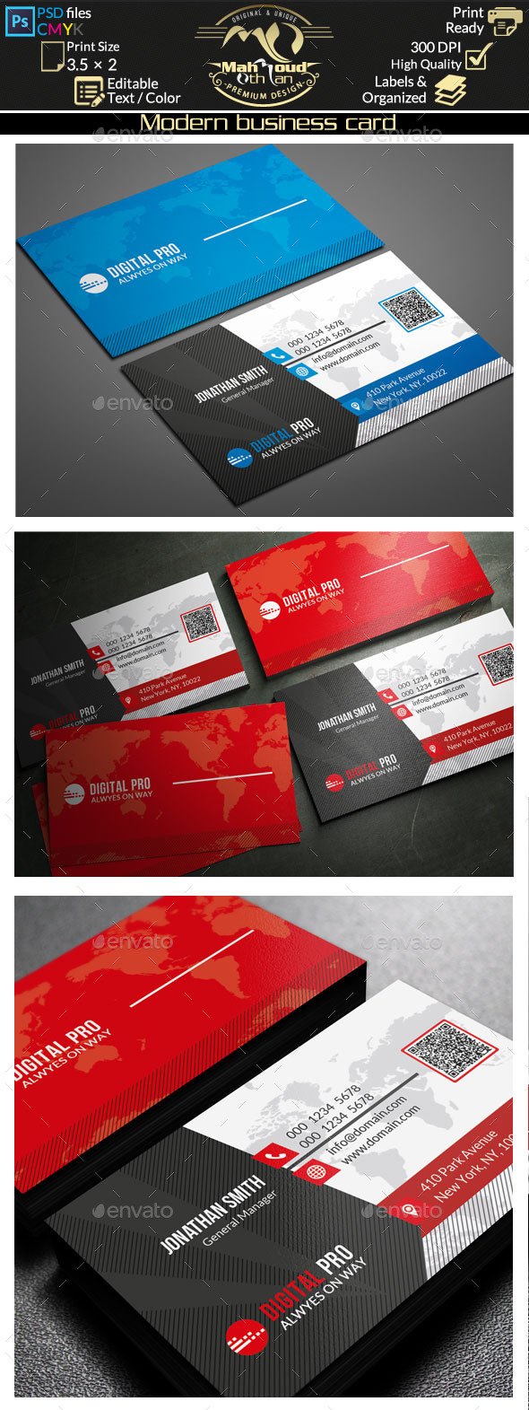 GraphicRiver Modern Business Card 11250293 GraphicRiver Modern Business Card 11250293