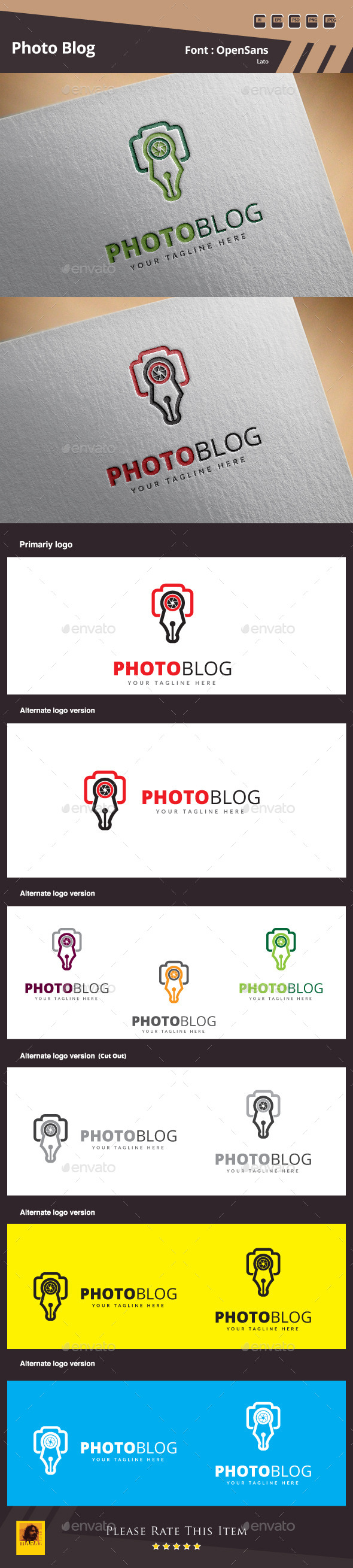 GraphicRiver Photo Blog Logo Template 11250425 GraphicRiver Photo Blog Logo Template 11250425
