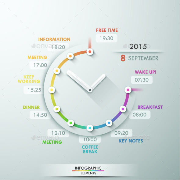 GraphicRiver Infographic Timeline Template With Clock 11251582 GraphicRiver Infographic Timeline Template With Clock 11251582
