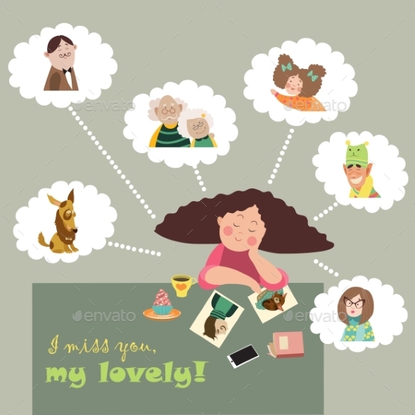 GraphicRiver Girl Thinks About Her Relatives 11252160 GraphicRiver Girl Thinks About Her Relatives 11252160