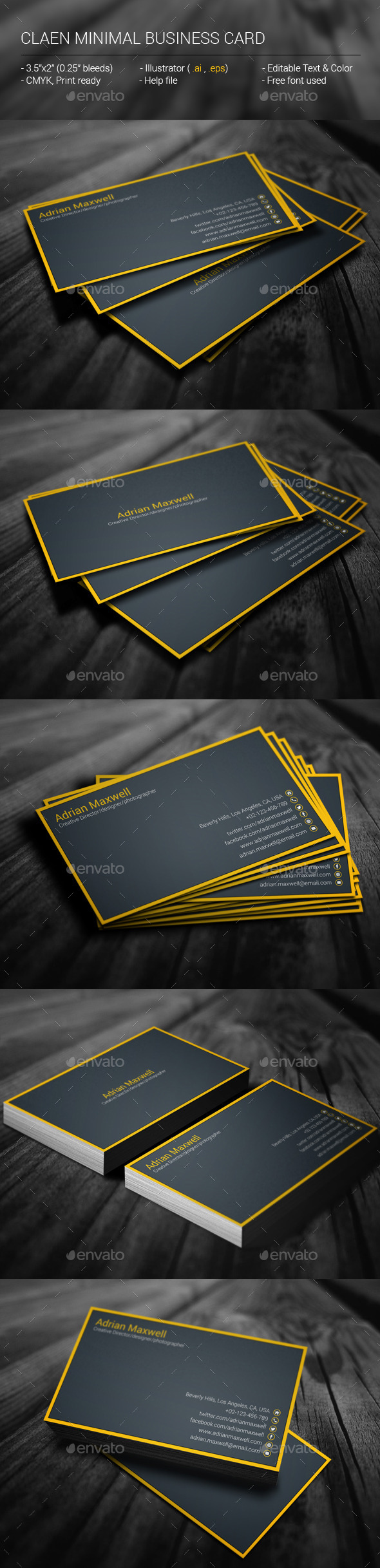 GraphicRiver Clean Minimal Business Card 11252300 GraphicRiver Clean Minimal Business Card 11252300