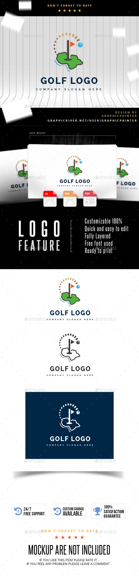 GraphicRiver Golf Logo 11252304 GraphicRiver Golf Logo 11252304