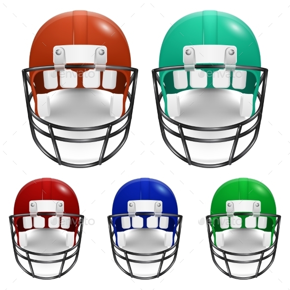 GraphicRiver Football Helmets Set 11253004 GraphicRiver Football Helmets Set 11253004