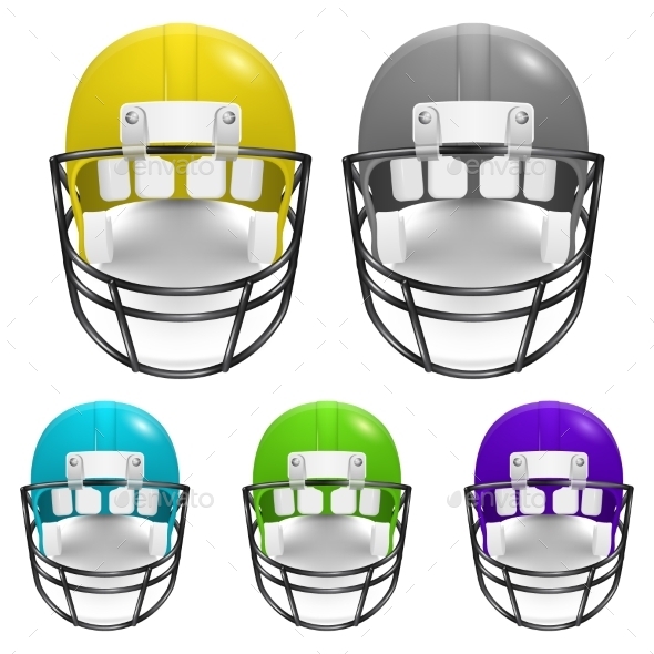GraphicRiver Vecror Football Helmets Set 11253008 GraphicRiver Vecror Football Helmets Set 11253008