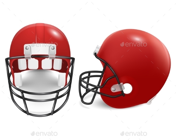 GraphicRiver Two Vector Football Helmets Front And Side View 11253031 GraphicRiver Two Vector Football Helmets Front And Side View 11253031
