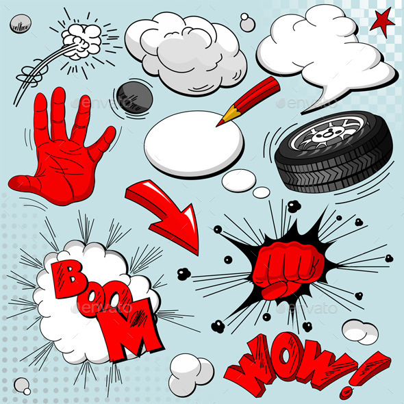 GraphicRiver Set of Comic Book Explosions 11254747 GraphicRiver Set of Comic Book Explosions 11254747