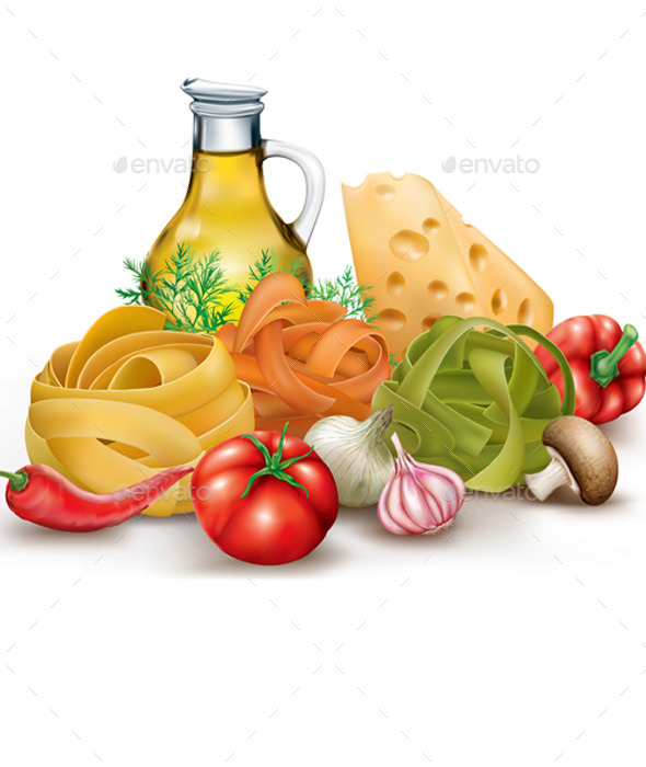 GraphicRiver Italian Pasta and Vegetables 11256211 GraphicRiver Italian Pasta and Vegetables 11256211