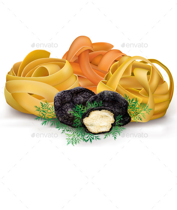 GraphicRiver Pasta Tagliatelle and Black Truffle 11256276 GraphicRiver Pasta Tagliatelle and Black Truffle 11256276