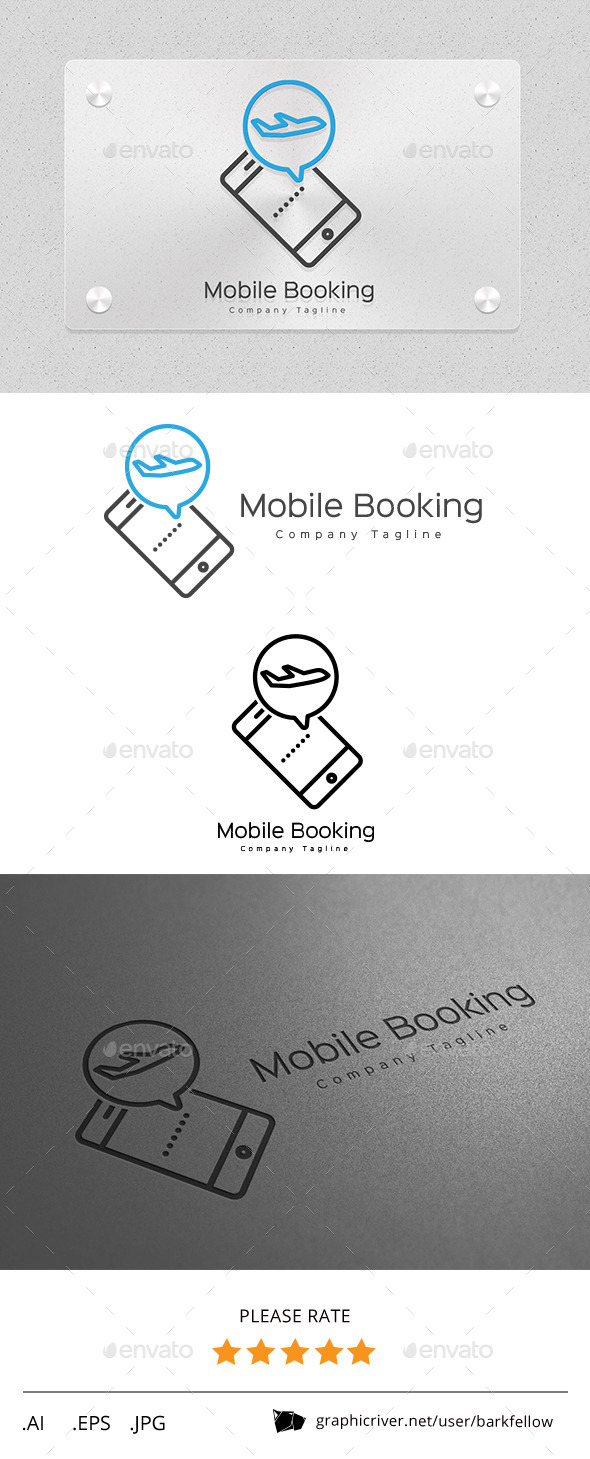 Mobile Online Travel Booking Logo