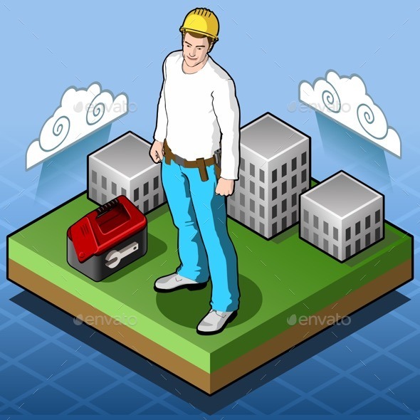GraphicRiver Isometric Infographic Hard Hat Home Builder 11257317 GraphicRiver Isometric Infographic Hard Hat Home Builder 11257317