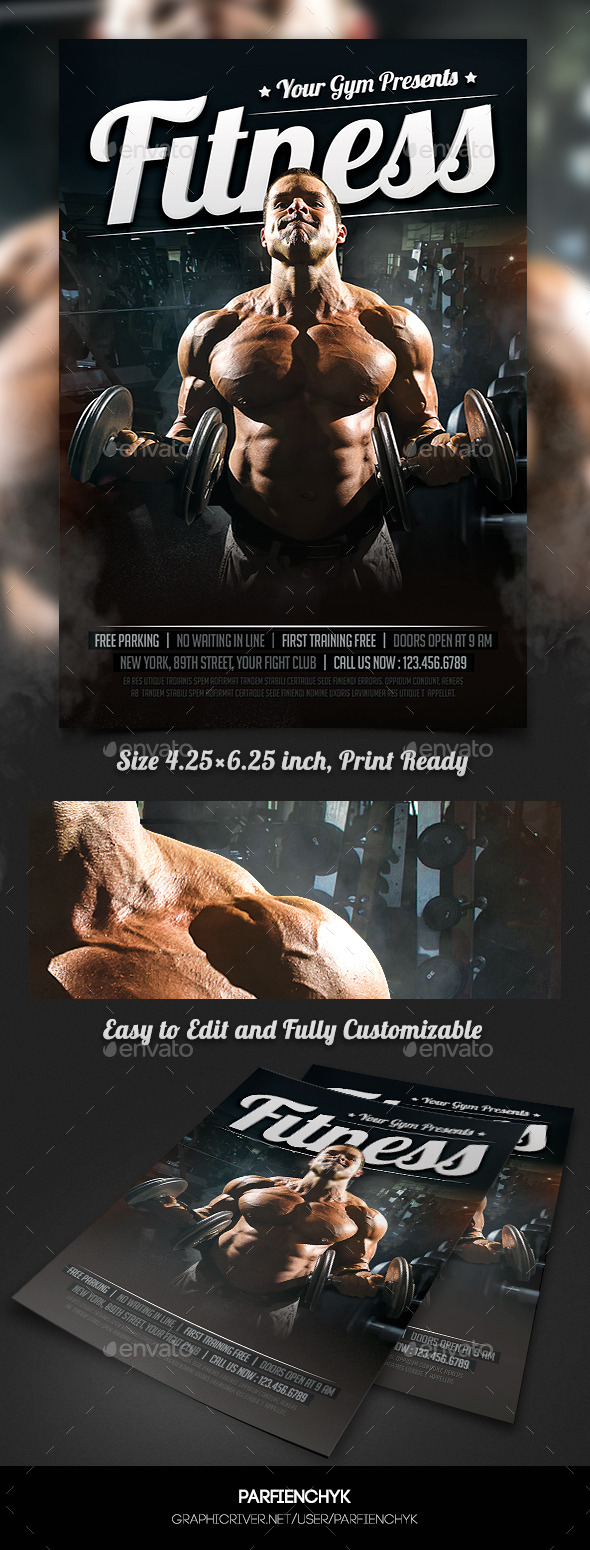 Bodybuilding Fitness Sport Flyer Template