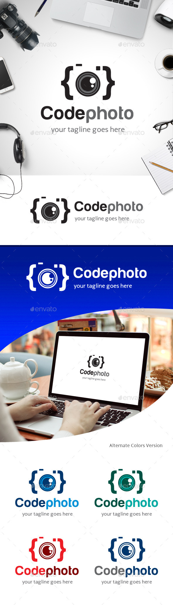 GraphicRiver Code Photo Logo 11258837 GraphicRiver Code Photo Logo 11258837