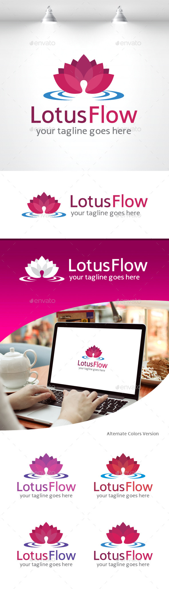 GraphicRiver Lotus Flow Logo Spa Yoga and Resort 11258871 GraphicRiver Lotus Flow Logo Spa Yoga and Resort 11258871