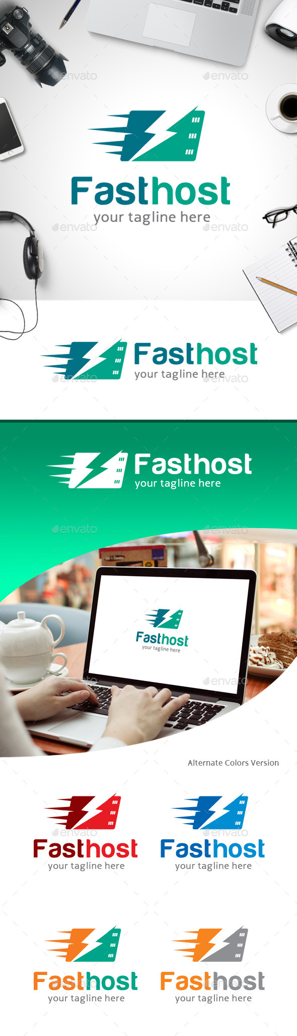 GraphicRiver Fast Host Logo 11258953 GraphicRiver Fast Host Logo 11258953