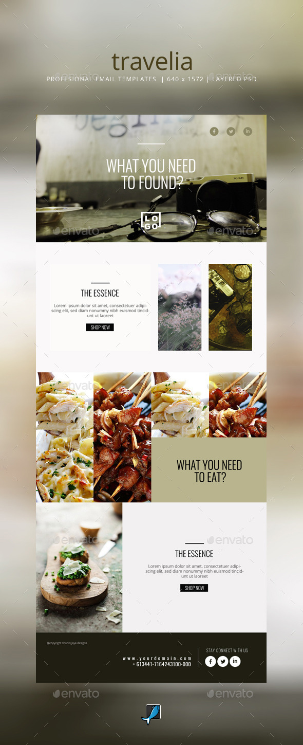 GraphicRiver Simple Email Templates Travelia- 11259269 GraphicRiver Simple Email Templates Travelia- 11259269