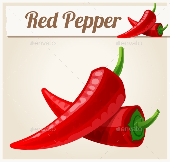GraphicRiver Red Spicy Peppers Detailed Vector Icon 11259414 GraphicRiver Red Spicy Peppers Detailed Vector Icon 11259414