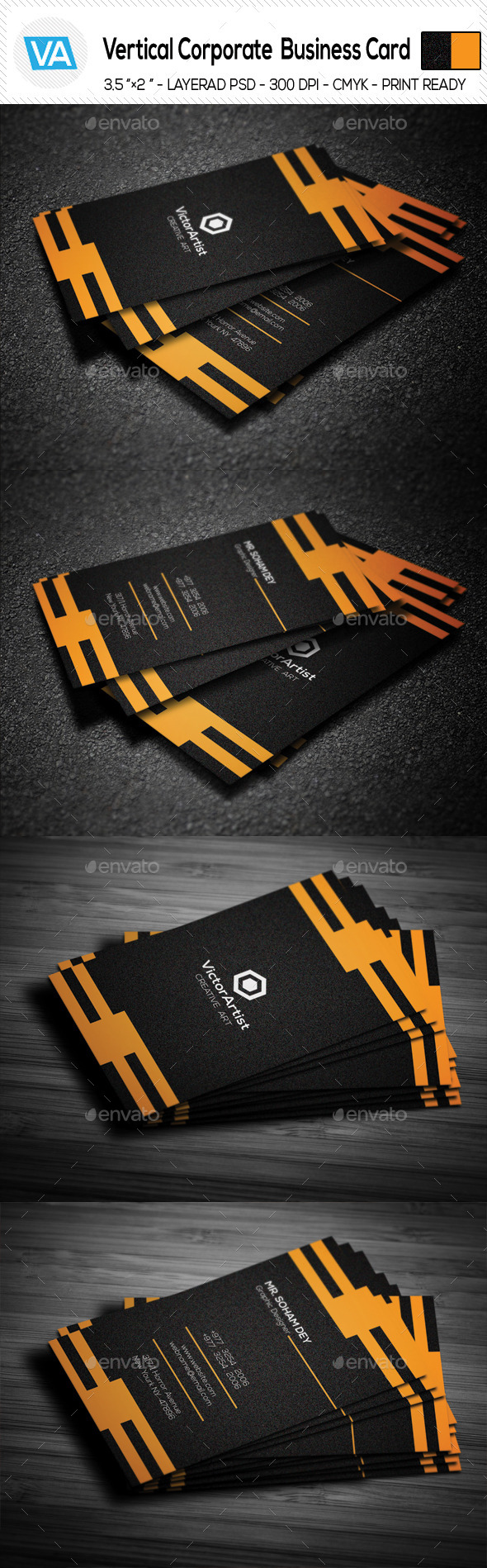 GraphicRiver Vertical Corporate Business Card 11259846 GraphicRiver Vertical Corporate Business Card 11259846