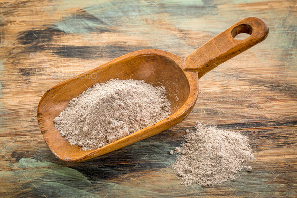 scoop of buckwheat flour