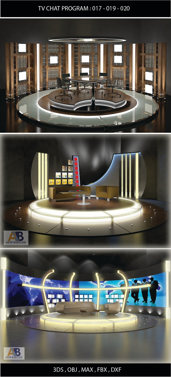 3DOcean Tv Chat Program Studio Set Design Bundle 017 01 11260243 3DOcean Tv Chat Program Studio Set Design Bundle 017 01 11260243