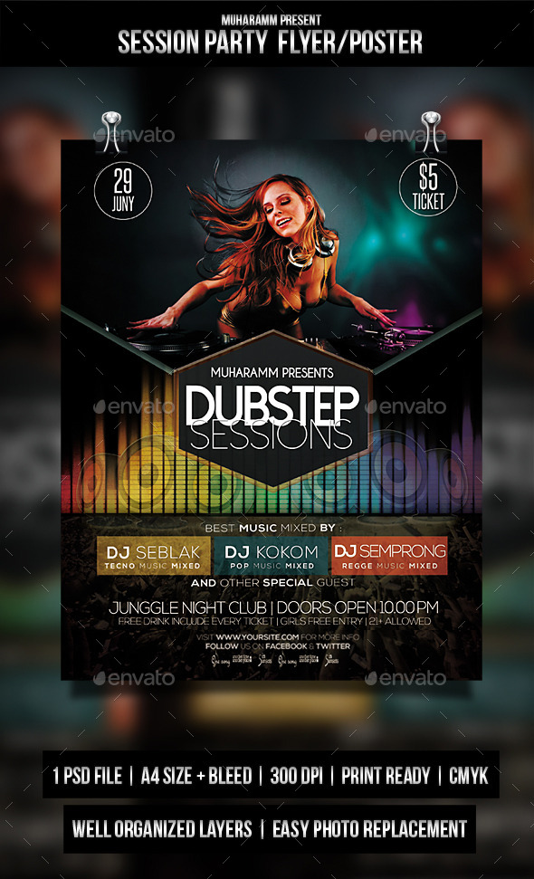 GraphicRiver Session Party Flyer Poster 11260484 GraphicRiver Session Party Flyer Poster 11260484