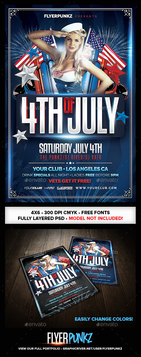 GraphicRiver 4th of July Party Flyer Template 11262633 GraphicRiver 4th of July Party Flyer Template 11262633