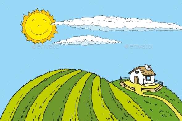 GraphicRiver Summer in the Village 11263024 GraphicRiver Summer in the Village 11263024