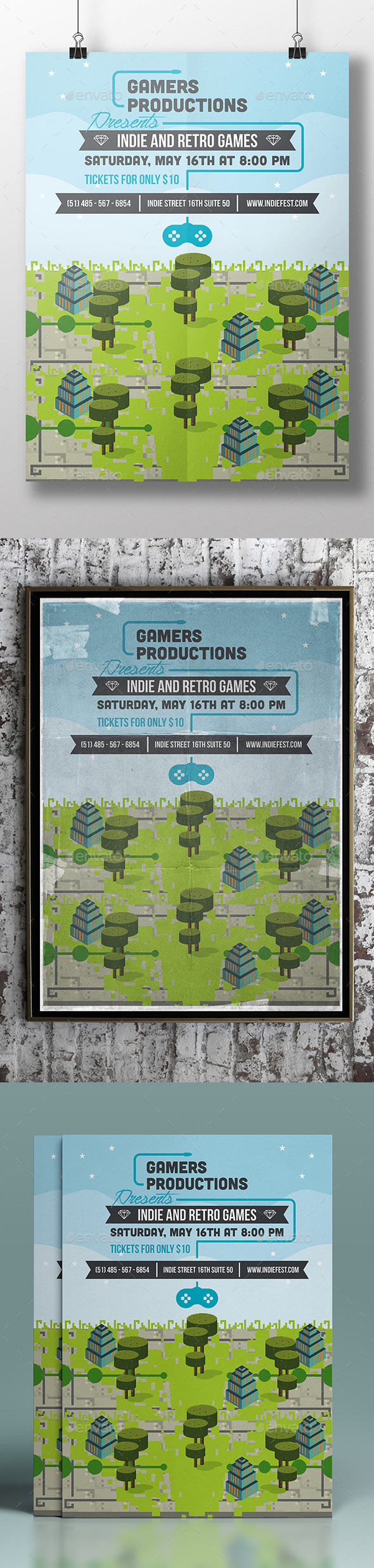 GraphicRiver Game Festival Poster Template 11263075 GraphicRiver Game Festival Poster Template 11263075