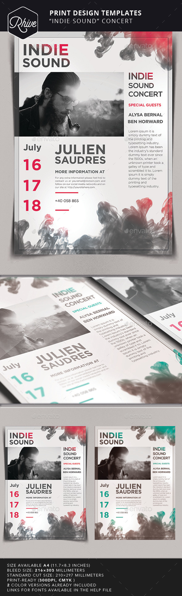 GraphicRiver Indie Sound Flyer 11264061 GraphicRiver Indie Sound Flyer 11264061
