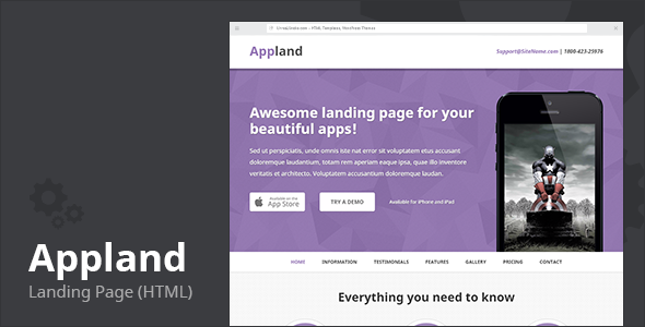 Appland - Apps Landing Page (HTML)