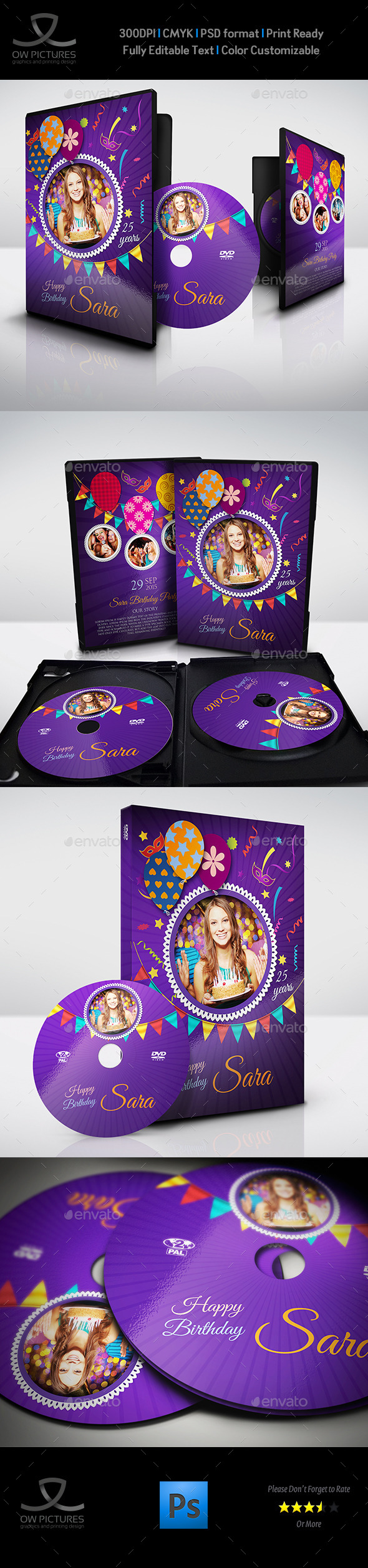 GraphicRiver Birthday Party DVD Cover and DVD Label Template 3 11264169 GraphicRiver Birthday Party DVD Cover and DVD Label Template 3 11264169