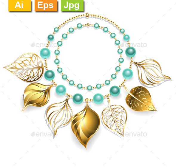 GraphicRiver Necklace of Golden Leaves 11265048 GraphicRiver Necklace of Golden Leaves 11265048
