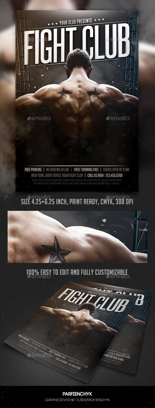 GraphicRiver Fight Club Flyer Template 11265270 GraphicRiver Fight Club Flyer Template 11265270