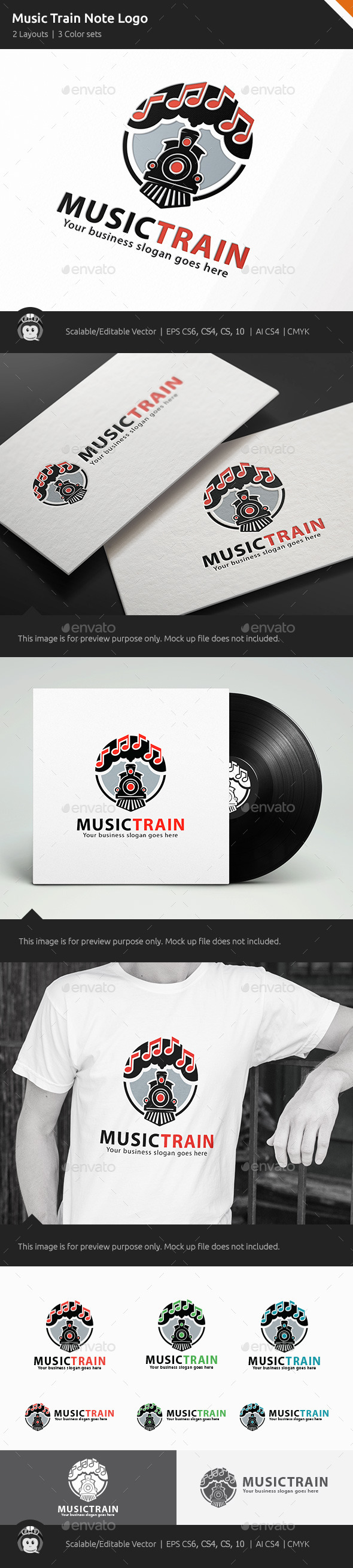 GraphicRiver Music Train Note Logo 11266020 GraphicRiver Music Train Note Logo 11266020